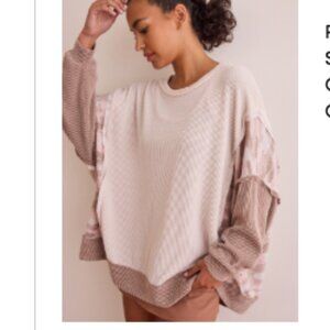 Altar'd State Revival Free Feeling Rib Pullover NEW